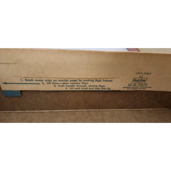 Vintage Penney's Shoe Box JC Penney 1950s/60s Pastel Blue & Pink Movie Prop - Picture 9 of 11